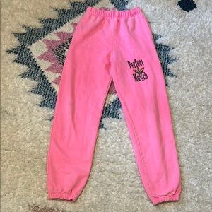 Vibrant Pink Cozy Sweatpants with Elastic Waistband